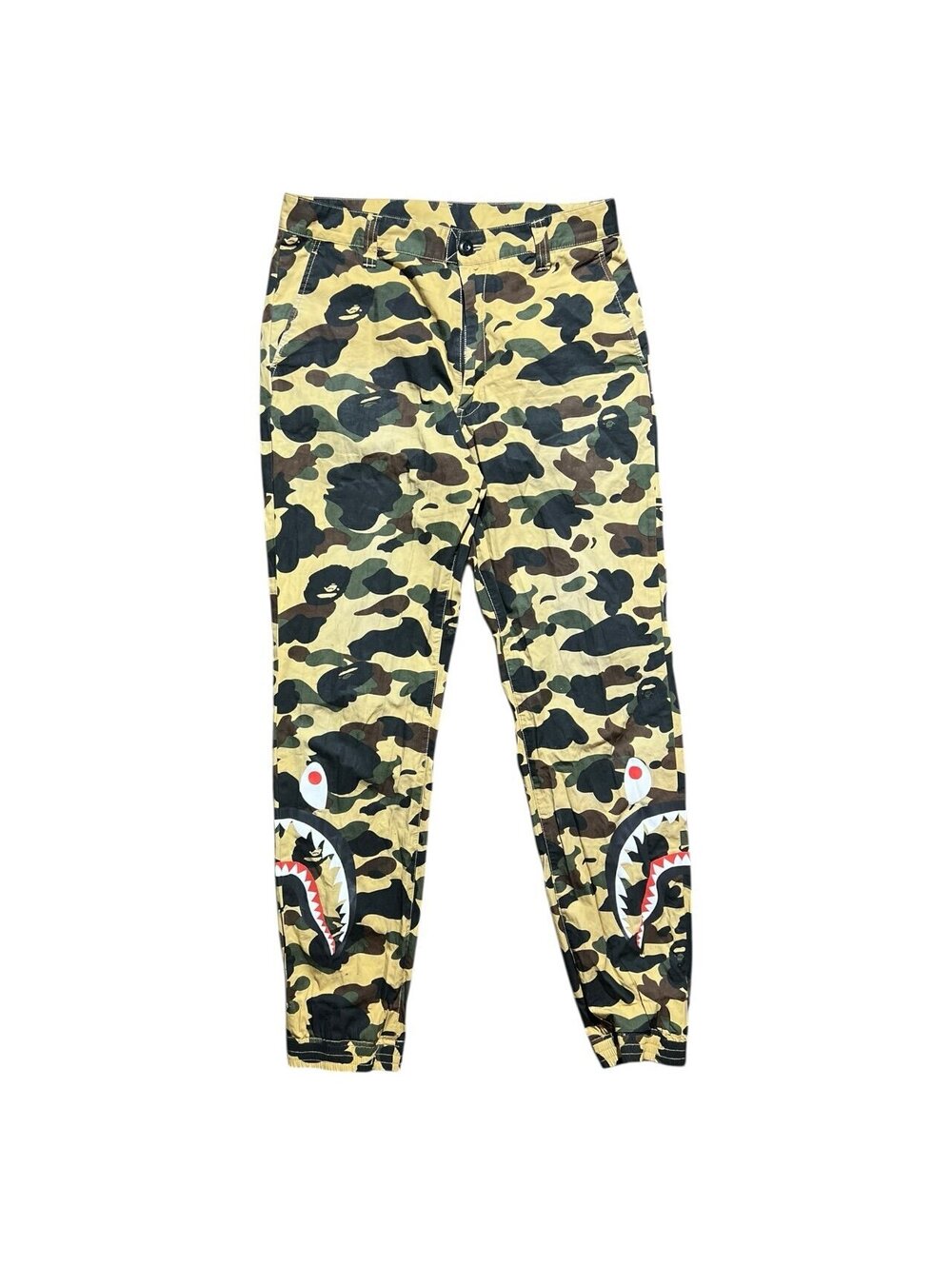 A Bathing Ape Bape Shark Green Camo Track Pants